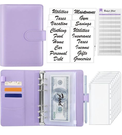 Money Binder Envelope System, Money Saving Binder, Cash Envelope System Categories, Saving Binder, Money Binder, Purse Closet, Budget Planner Book, Savings Binder, Paranormal Equipment