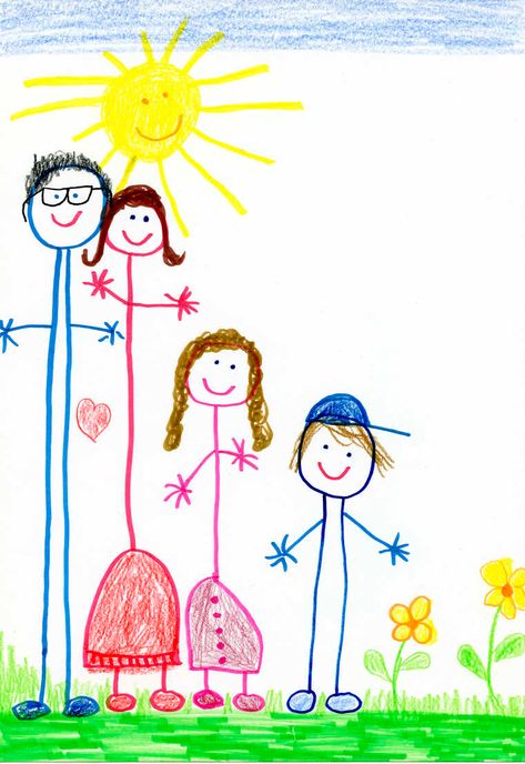 Happy Family Images, Family Picture Drawing, Drawing Pictures For Kids, Animal Masks For Kids, Drawing Happy, Children Drawing, S Drawing, Drawing Pictures, Family Stock Photo