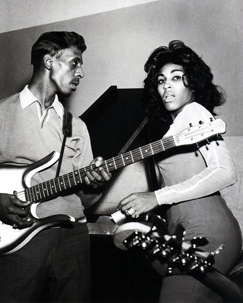 Ike (with a Danelectro guitar) and Tina Turner. Photo by Gilles Petard / Redferns). January 1, 1963. ° Ike Turner, Ike And Tina Turner, Blues Musicians, R&b Soul, Rock N’roll, Tina Turner, Black Music, Rhythm And Blues, Pop Rock