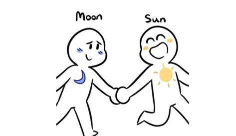 made on kleki.com Sun And Moon Pfp Matching, Moon Sun Drawing, Moon And Sun Couple, Sun And Moon Matching, Sun And Moon Couple, Couple Test, Sun Drawing, Sun And Moon Drawings, Cute Sun