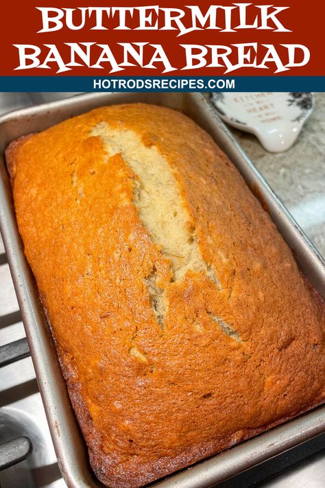 Buttermilk Banana Bread Recipe Moist, Banana Bread Recipe Buttermilk, Banana Bread Buttermilk, Banana Bread Recipe Without Baking Soda, Buttermilk Banana Bread Recipe, Banana Bread Recipe Video, Rice Cakes Healthy, Buttermilk Banana Bread, Super Moist Banana Bread