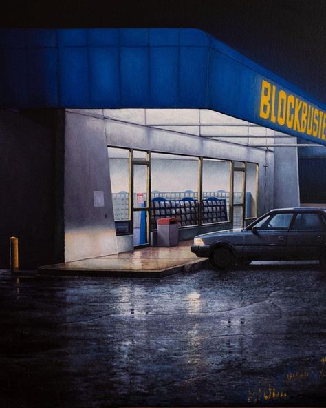 Blockbuster Aesthetic, Blockbuster Video, 42nd Street, Visually Pleasing, Eddie Munson, Creative Background, Grain Of Sand, Night Scene, Full Time Work