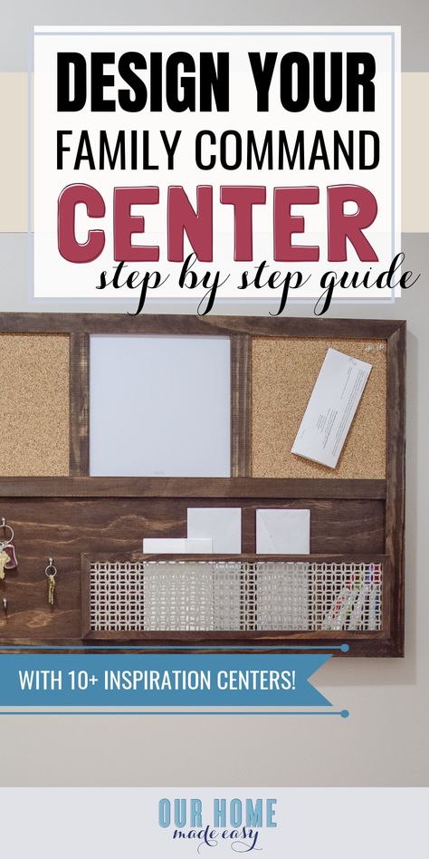 Build your ultimate family command center today! Find inspiration, tips & tricks for making your home organized while still looking beautiful! #homedecor #organization #ourhomemadeeasy Parent Command Center, Command Center Wall, Command Center Organization, Diy Command Center, Command Centers, Linen Closets, Bathrooms Design, Getting Organized At Home, Organization Bathroom