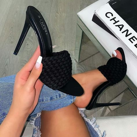 The Life I Want, Female Sandals, Black Mule, Life I Want, Pretty Sandals, Fashion Shoes Heels, Cute Shoes Heels, Shoes Heels Classy, Shoes Outfit Fashion