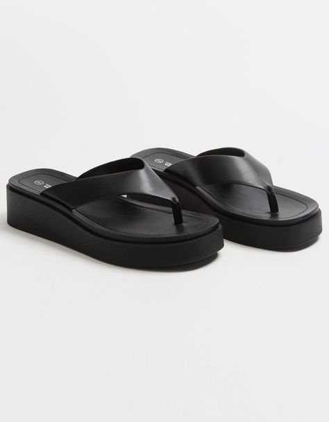 Black Flatform Sandal, Thong Sandals Outfit, Black Flatform Sandals, 90s Sandals, Shoes Png, Spring 23, Black Platform Sandals, Platform Flip Flops, Sandals Outfit