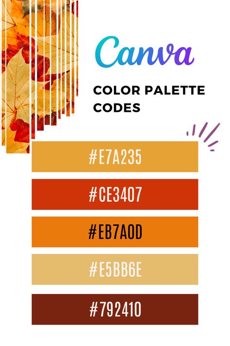 beautiful photos of autumn leaves with reds and orange and yellows. halloween themed canva colours used for designs. paint in autumn colours Halloween Colour Palette, Color Palette Codes, Canva Color Palette Codes, Halloween Color Scheme, Color Palette Canva, Orange Colour Palette, Canva Color Palette, Color Palette Pastel, Halloween Color Palette