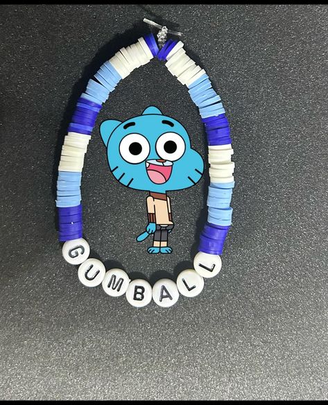 Gumball (The Amazing World of Gumball) Heishi Bracelet #handmadebracelet #heishibracelets #beadedbracelets #bracelets #personalizedbracelets #personalizedbracelet #etsy #etsyshop #etsyseller #etsyfinds #etsysellersofinstagram #etsyjewelry #theamazingworldofgumball #etsyjewelryshop #cartoonbracelet #cartoonbracelets #theamazingworldofgumballcosplay #theamazingworldofgumballgumball #theamazingworldofgumballfans Heishi Bracelet Ideas, Gumball And Darwin, Heishi Bracelet, Amazing World Of Gumball, Clay Bead, World Of Gumball, The Amazing World Of Gumball, Bracelet Ideas, Personalized Bracelets