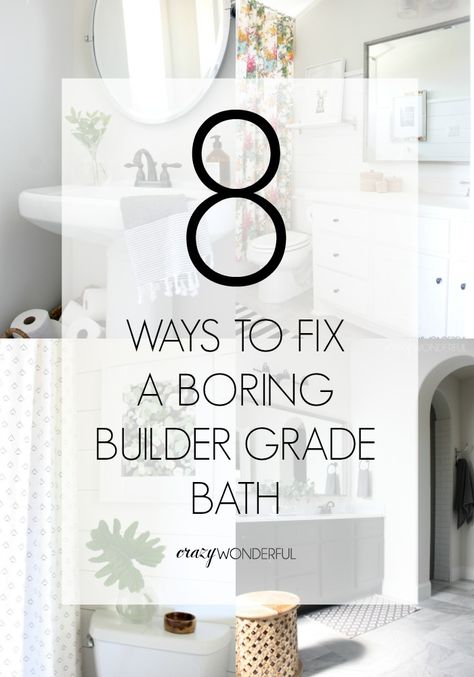 I was on Pinterest yesterday and kept seeing all of these amazing bathrooms.  They are breathtaking.  And, I’m sure they all had a breathtaking budget.  It got me thinking about our builder basic bathrooms.  I may not have mind blowing bathrooms with all of the latest and greatest, but I was still able to transform … Master Bath Redo On A Budget, Townhome Upgrades, Water Closet Ideas, Builder Grade Updates, Amazon Drapes, Upgrade Builder Grade, Townhome Remodel, Builder Grade Bathroom, Bathtub Makeover