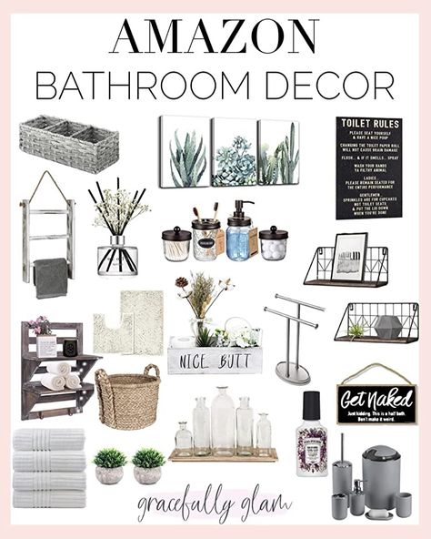 Amazon Bathroom Decor, Bathroom Amazon, Boho House Decor, Toilet Rules, Happy Homemaking, Organizing Linens, Floating Shelves Wall, Esthetics Room, Linen Closet Organization