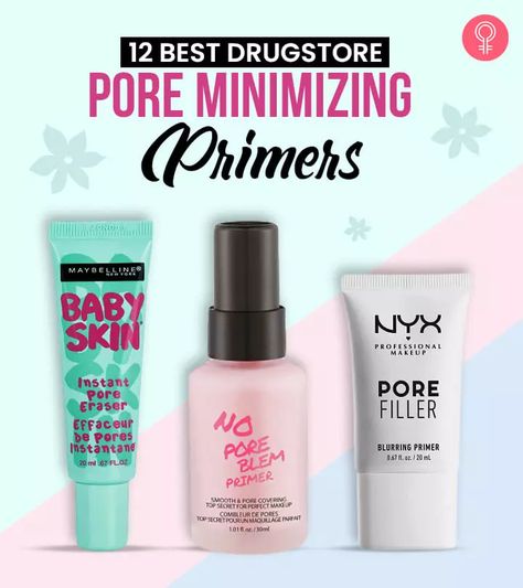 Drugstore Makeup Primer, Make Up Primer Best, Best Primer For Oily Skin And Pores, Best Pore Filling Primer, Best Pore Minimizer Products, Pore Minimizer Products, Best Primer For Pores, Primer For Large Pores, Pores Minimizer