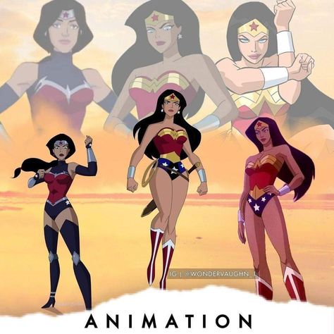 Wonder Woman Animated, Supergirl And Wonder Woman, Diana Prince Wonder Woman, Comic Women, Amazon Warriors, Western Anime, Justice League Wonder Woman, Amazon Warrior, Batman Wonder Woman