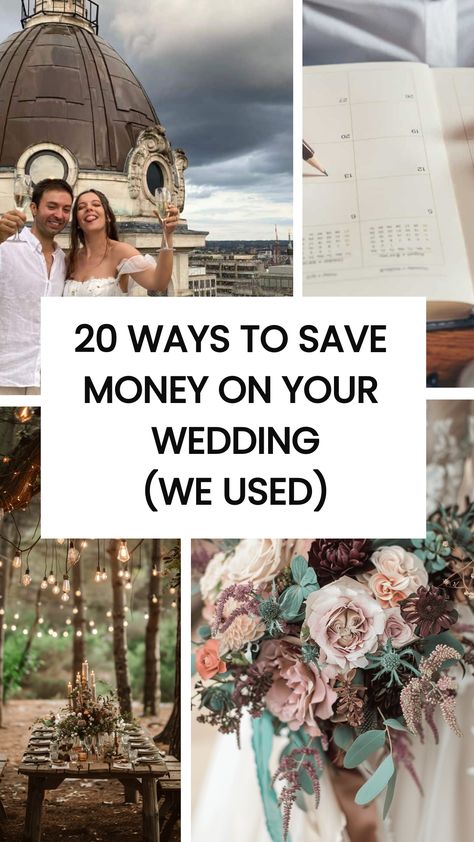 Here are 20 Ways To Save Money On Your Wedding that we used too! Weddings are one of the most special days in your life, but they can also be incredibly expensive. Between the venue, food, attire, and all the little details, the costs definitely add up quickly. But we've gathered ways to save money on your wedding that worked really well for us! How To Save Money For Wedding, Ways To Save On Wedding, Money Saving Wedding Ideas, How To Save Money On A Wedding, Ways To Save Money On A Wedding, Wedding Saving Tips, Wedding Cost Break Down, Small Wedding Ideas On A Budget, Inexpensive Wedding Ideas