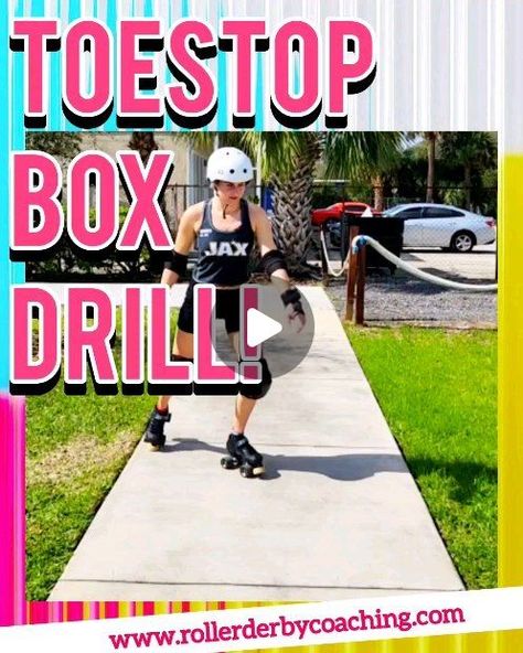 Roller Derby Coaching on Instagram: "Level up your stops & direction change with this quick Toestop Box Drill!  You'll get super precise stops at the lines. Plus - you'll develop quicker change of direction (in ALL directions!)   30 seconds each set: Set 1 - Warmup & feel it out Set 2 - Speed it up a little Set 3 - As fast as you can!  _______________  🛼Get Stronger & Quicker on the track!  ➡️ This drill is from the Snot Sessions Stopping Power Clinic.  Join here! ⭐️ www.rollerderbycoaching.com ⭐️  __________________  #rollerderbycoaching #rollerderbydrills #rollerderbyskills #rollerderbyplayer #rollerderby #rollerderbyblocker #rollerderbycoach #rollerderbylife #rollerderfun #rollerskate #thejam #rollerderbylife #snotsessions #jointhejam" Roller Derby Drills, Roller Derby, Roller Skate, Feel It, 30 Seconds, Level Up, Derby, Coaching, Feelings