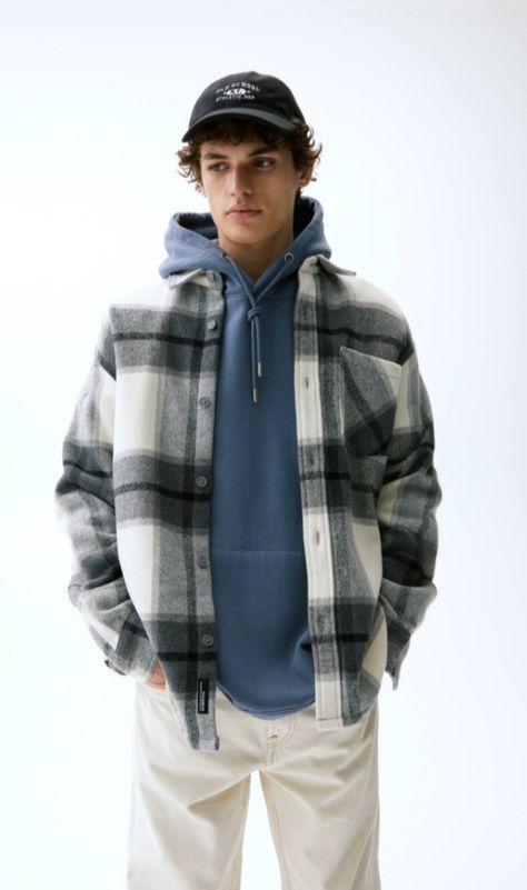 70+ Mens Winter Outfits 2024: You'll Love to Wear in Winter 16 Flannel Over Hoodie Guy, Mens Flannel Hoodie Outfit, Men's Flannel Outfit, Hoodie With Flannel Outfit Men, Flannel Jacket Outfits Men, Flannel Over Hoodie Outfit Guy, Shirt Over Hoodie Outfit Men, Mens Outfits Suits, Mens Outfits Summer Stylish Men