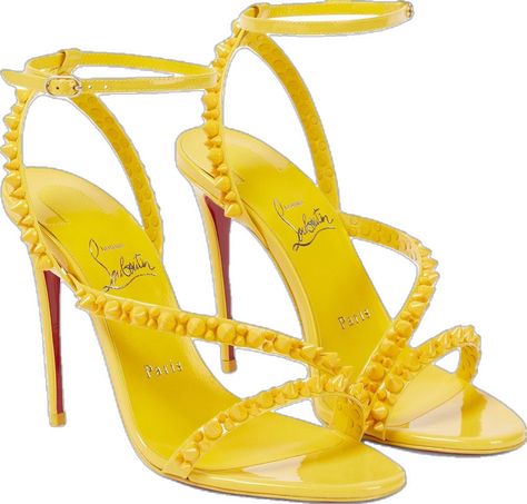 Fashion Png, Louboutin Online, Nice Sandals, Shoes Heels Classy, Yellow Heels, Fab Shoes, Red Louboutin, Heels Classy, Louboutin Heels