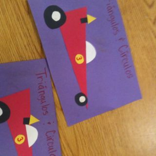 Spanish shape activity/art project for preschoolers Indy 500 Crafts For Kids, Race Car Crafts Preschool, Race Car Crafts, Art Project For Preschoolers, Race Car Craft, Project For Preschoolers, Cars Preschool, Preschool Transportation, Fun Kids Crafts