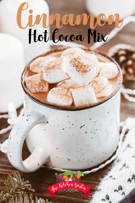 Cinnamon Hot Cocoa, Hot Cocoa Mix Gift, Cocoa Mix Recipe, Cinnamon Hot Chocolate, Hot Cocoa Mix Recipe, Homemade Hot Chocolate Mix, Homemade Hot Cocoa, Hot Cocoa Mix, Hot Cocoa Recipe