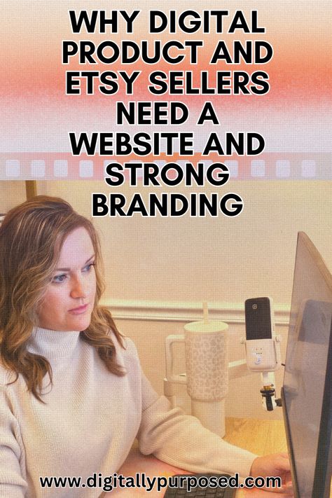 Are you an Etsy merchant ready to take your online business to the next level? This is your guide to understanding why digital product and Etsy sellers need both a website and strong branding. Discover the secrets to boosting customer engagement and loyalty, maximizing online visibility, and ultimately, driving your Etsy sales to new heights. Etsy Branding, Seo For Beginners, Etsy Success, Design Theory, Etsy Seo, Create Digital Product, Etsy Business, Online Entrepreneur, Sell Online