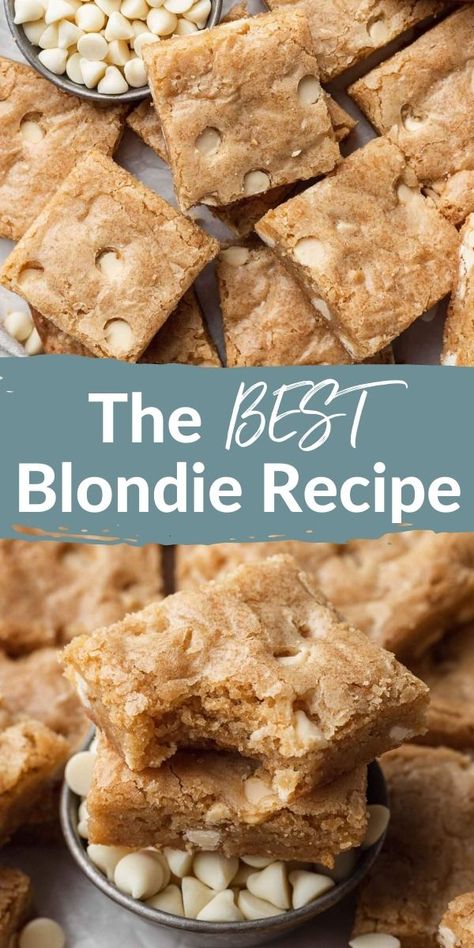 Blondies Recipe Classic 9x13, Best Blondie Recipe, Brownie Easy, Best Blondies Recipe, Blondies Recipe Easy, Live Well Bake Often, Homemade Brownies Easy, Blondie Recipe, Cheesecake Oreo