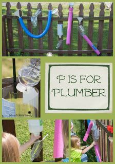 P is for Plumber Community Helper - love the fun ideas using pool noodles. Community Helpers Sensory, Preschool Gardening, Community Helpers Activities, Ice Cream In A Bag, Community Helpers Theme, Community Helpers Preschool, Community Workers, People Who Help Us, Water Wall