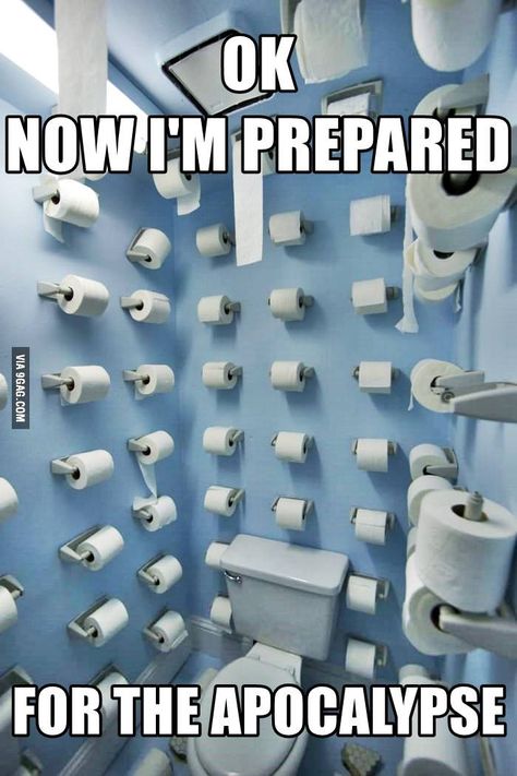 OK now I'm prepared for the apocalypse! Survival Memes, Toilet Paper Meme, Toilet Paper Humor, Funny Truths, Challenge Accepted, Fun Signs, Funny Sayings, Funny Pics, Funny Things