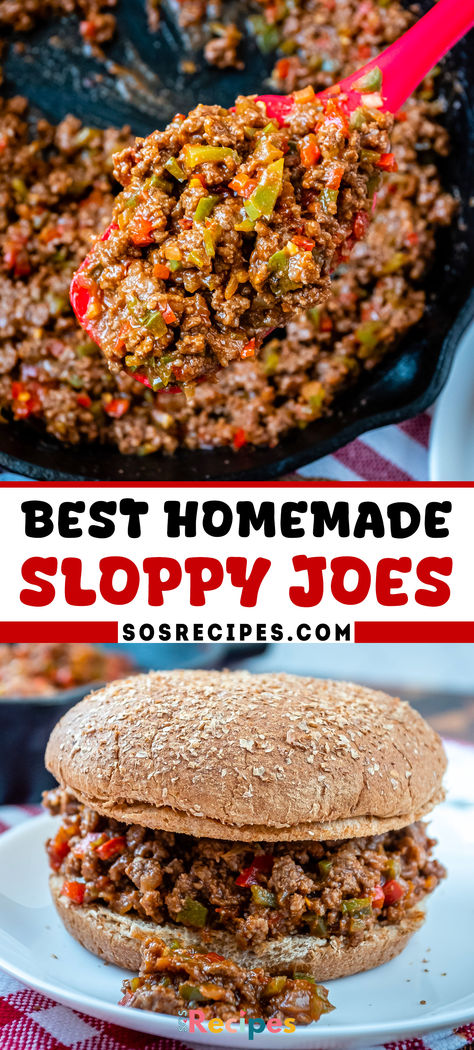 Homemade Sloppy Joes have a special place in my heart. The first time I tried them was at one of my best friend’s houses. Her mom had the best Sloppy Joe recipe ever. My mom didn’t consider them a “healthy” dinner option. Don’t ask me why, but she had something against Sloppy Joes. My friend’s mom was aware of how much I loved them so every time I came for dinner, she would make them for me. Homemade Sloppy Joes Recipe, Homemade Sloppy Joe Sauce, Sloppy Joe Recipe Easy, Homemade Sloppy Joe Recipe, Sloppy Joes Easy, Sloppy Joe Recipe, Sloppy Joe Sauce, Homemade Sloppy Joes, Joe Recipe