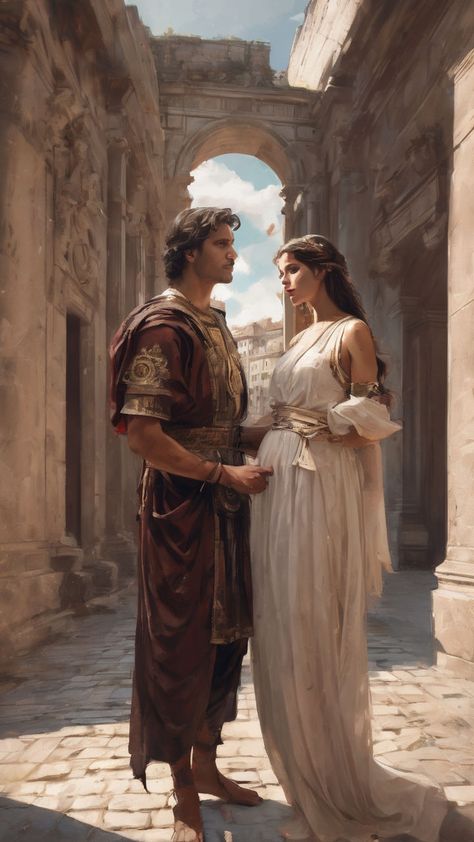 Ancient Rome Wedding, Ancient Spain, Ancient Rome Aesthetic, Ancient Roman Clothing, Jesus Wedding, Korean Romance, Medieval Fantasy Clothing, Ancient Greek Clothing, Scifi Romance