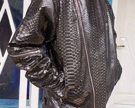 Biker Style Men, Vintage Biker Style, Snakeskin Jacket, Black Python, Snake Skin Handbag, Motorcycle Jacket Mens, Vintage Biker, Motorcycle Leather, Leather Motorcycle Jacket