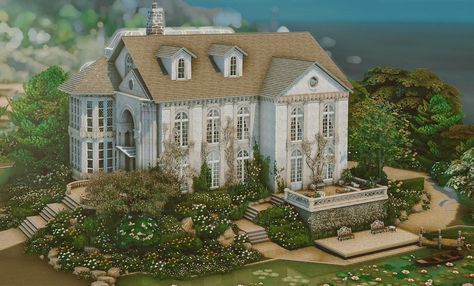 Sims Manor House, Sims Brindleton Bay House, Sims 4 English Manor, Sims Chateau, Sims 4 Windenburg Build, Sims 4 Vintage House, Sims 4 Chateau, Brindleton Bay Sims 4, Sims 4 Windenburg House