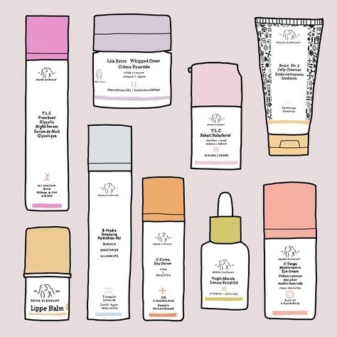 Joséphine on Instagram: “⭐️ The last Glossier illustration I made received SO much love I decided to treat Drunk Elephant fans as well 💗 . . . . . . .#layout…” Skincare Stickers, Tatuaje Hello Kitty, Paper Makeup, Free Printable Paper Dolls, Drunk Elephant Skincare, Paper Doll Printable Templates, Hello Kitty Colouring Pages, Makeup Stickers, Paper Duck