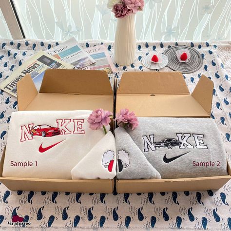 Letty And Dom Cars Nike Embroidered Sweatshirt Couple, Nike Couple Embroidery Sweatshirts Check more at https://viralustee.com/product/letty-and-dom-cars-nike-embroidered-sweatshirt-couple-nike-couple-embroidery-sweatshirts/ Letty And Dom, Nike Couple, Nike Embroidered Sweatshirt, Couple Embroidery, Dom And Letty, Matching Stuff, Matching Clothing, Clothes Embroidery Diy, Cars Brand