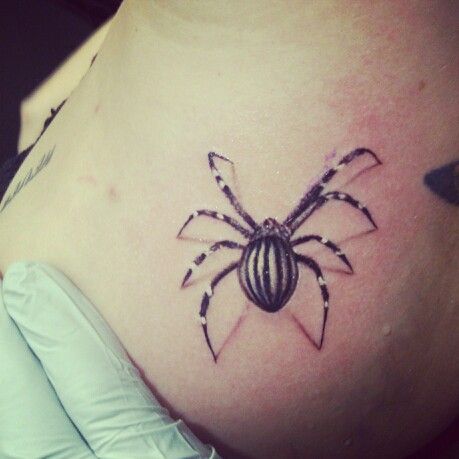 My new spider tattoo! Miss spider from James and the Giant Peach. :-) James And The Giant Peach Spider Tattoo, Miss Spider Tattoo, Miss Spider James And Giant Peach, James And The Giant Peach Tattoo, Softball Tattoos, Miss Spider, Peach Tattoo, Tim Burton Tattoo, James And The Giant Peach