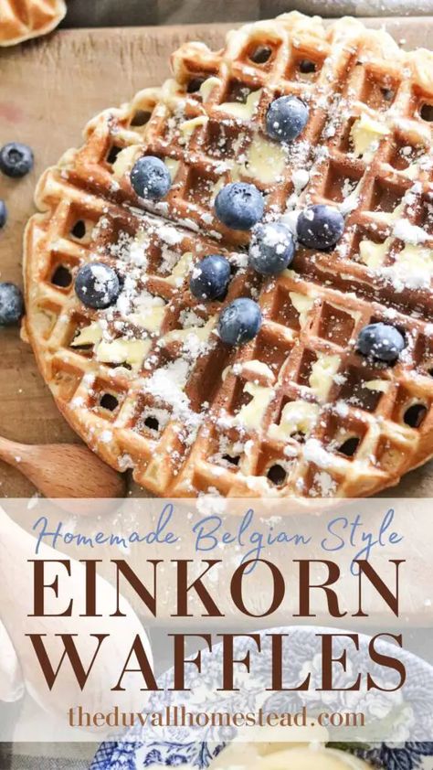 Einkorn Bread Machine Recipe, Ancient Grains Recipes, Einkorn Bread, Einkorn Recipes, Trim Healthy Recipes, Einkorn Flour, Waffle Recipe, Grain Foods, Sourdough Recipes