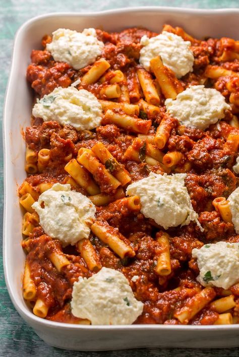 The Best Baked Ziti, Best Baked Ziti, Best Baked Ziti Recipe, Poblano Recipes, Cheese Pockets, Pasta With Meat, Baked Recipe, Ziti Recipe, Pasta With Meat Sauce