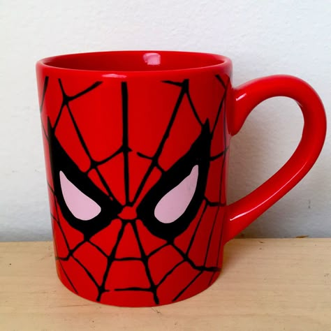 This Is A Brand New Mug That Has Never Been Used Before Spiderman Gift Ideas, Spiderman Merch, Spiderman Stuff, Spiderman Gifts, Spiderman Theme, Spiderman 3, Red Ceramic, Eyeliner Makeup, Face Mug