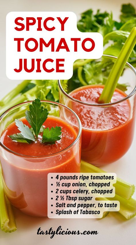 tomato juice tabasco | tomato juice spicy | Spicy Tomato Juice | Spicy Tomato Juice Recipe | juicing recipes for weight loss | juice recipes | healthy juicer recipes | juicer recipes beginners | green juice recipes for weight loss Tomato Juice With Juicer, Tomato Drinks Recipe, Spicy Tomato Juice Recipes Canning, Keto Juice Recipes, Tomato Juice Recipes Juicer, Spicy Tomato Juice Recipe, Diy Tomato Juice, Ninja Juicer Recipes, Homemade Tomato Juice Recipes