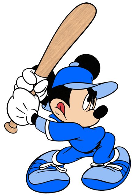 Mickey Baseball 2 Mickey Mouse Thanksgiving, Baseball Clip Art, Dodgers Players, Mermaid Happy Birthday, Baseball Theme Birthday, Sports Clipart, Goofy Disney, Cartoon Character Tattoos, Mickey Mouse Art