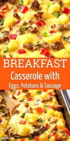 Breakfast Casserole With Eggs, Potatoes And Sausage, Clean Eating Recipe, Eggs Potatoes, Healthy Breakfast Casserole, Best Breakfast Casserole, Overnight Breakfast Casserole, Overnight Breakfast, Christmas Morning Breakfast