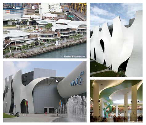 Architect: Toyo Ito.  Project: Vivo City.  Location: Singapore.  Date: 2006 Vivo City Singapore, Vivo City, Singapore Architecture, Commercial Center, Toyo Ito, Sydney Opera House, Singapore, Favorite Places, Architecture