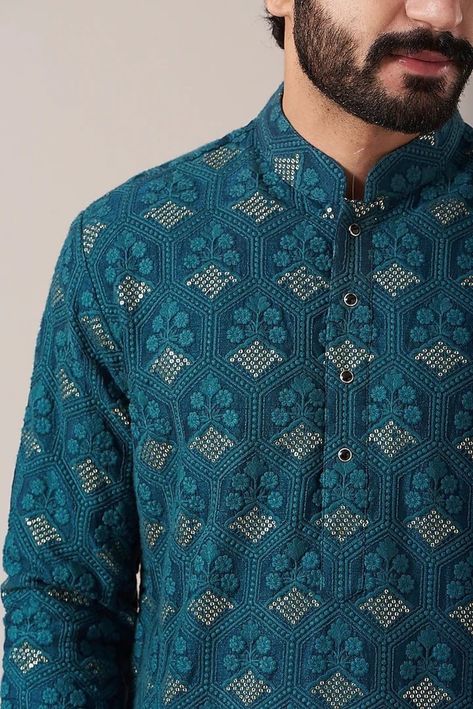 Kurta Pajama Men Wedding, Mens Wedding Wear, Mens Traditional Wear, Kurta Pajama Men, Mens Wear Wedding, Chikankari Kurta, Gents Kurta Design, Gents Kurta, Kurta Men