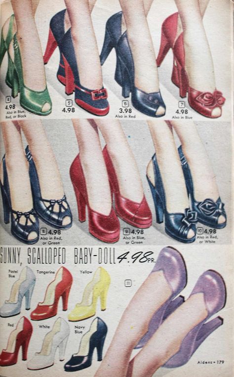 1950s Womens Shoes, 1950s Heels, Mode Pin Up, 1950s Shoes, 1940s Shoes, 1950 Fashion, Dr Shoes, Fashion 1950s, 1950s Style