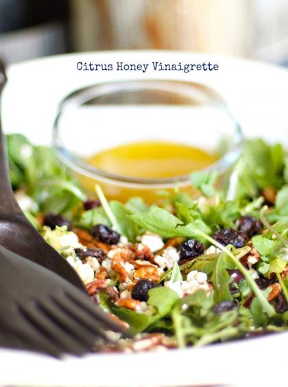 Honey Vinaigrette, Citrus Vinaigrette, Vinaigrette Salad, Homemade Salads, Eat Salad, Vinaigrette Dressing, Homemade Salad Dressing, Salad Dressing Recipes, Dressing Recipe