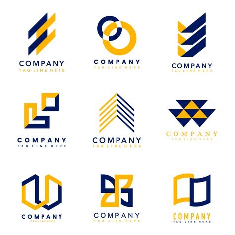 Set of company logo design ideas | Free Vector #Freepik #freevector #background #logo #abstract-background #business Company Logo Design Ideas, Free Business Logo, Hexagon Logo, Nature Logo Design, Design Club, Design Studio Logo, Logo Minimal, Shop Logo Design, Logo Design Ideas