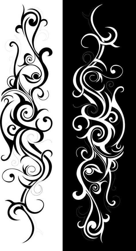 Swirl Design Pattern, Swirl Tattoo, Tipografi 3d, Rose Drawing Tattoo, Tattoo Vector, Mom Tattoo Designs, Black And White Art Drawing, Side Tattoos, Memorial Tattoos