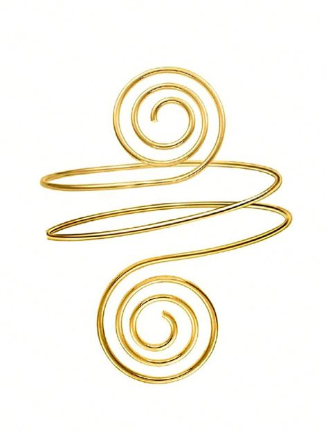 Golden Spiral Pattern Bangle Armlet Arm Jewelry Metallic Arm Cuff Arm Bracelet Arm Bangle For Women's Daily WearI discovered amazing products on SHEIN.com, come check them out! Arm Cuff Jewelry, Arm Bangles, Bracelet Arm, Arm Bracelets Upper, Arm Bracelet, Golden Spiral, Arm Jewelry, Arm Bracelets, Cuff Jewelry