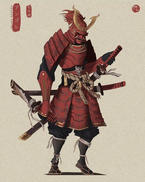 Japanese Armor Art, Dnd Mythology, Samurai Armor Design, Samurai Concept Art, Samurai Character Design, Dnd Samurai, Samurai Oc, Samurai Game, Mando Armor