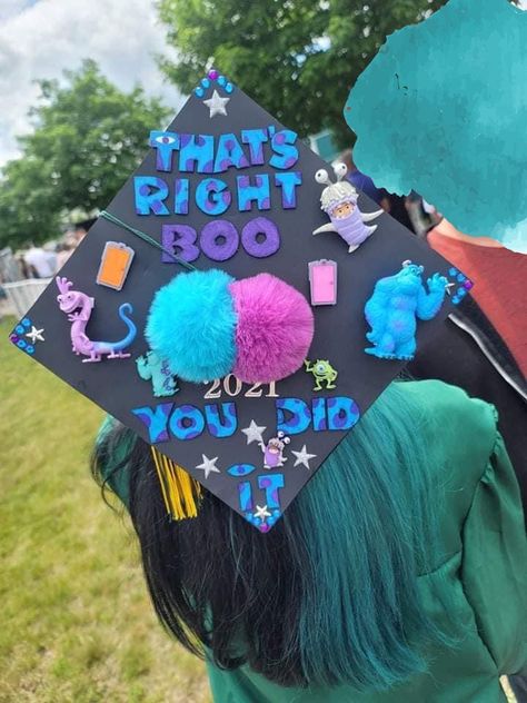 Monsters University Graduation Cap, Graduation Cap Designs Monsters Inc, Cars Movie Graduation Cap, Unicorn Graduation Cap, Dora Graduation Cap, Pixar Graduation Cap, Lightning Mcqueen Grad Cap, Disney Nursing Graduation Cap, Grinch Graduation Cap