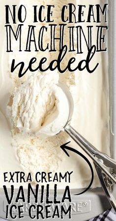 Easy Ice Cream Recipe Homemade, Homemade Ice Cream Recipes Machine, Easy Homemade Ice Cream, Ice Cream Recipes Machine, Easy Ice Cream Recipe, Vanilla Ice Cream Recipe, Ice Cream Maker Recipes, Making Homemade Ice Cream, Homemade Vanilla Ice Cream