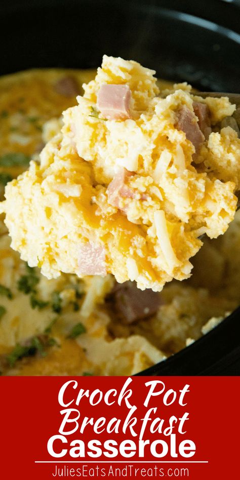 Ham Crock Pot, Crock Pot Breakfast Casserole, Crock Pot Breakfast, Casserole Crockpot, Bo Bun, Crockpot Breakfast Casserole, Breakfast Egg Casserole, Table Breakfast, Breakfast Crockpot Recipes