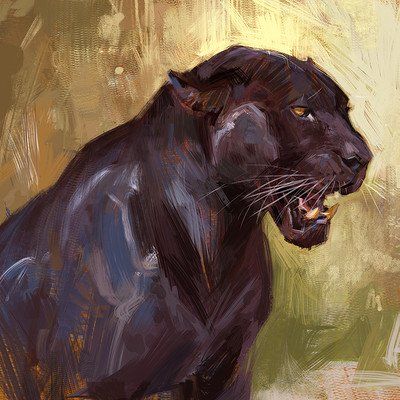 Kunst Inspo, Panther Art, Big Cats Art, Tiger Art, Animals Artwork, Arte Fantasy, Art And Illustration, Wildlife Art, Art Tips